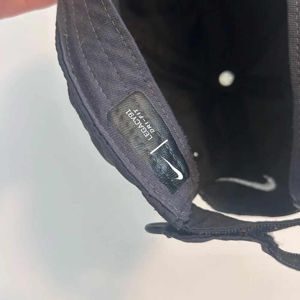 Nike Black Cap Hat with White Swoosh